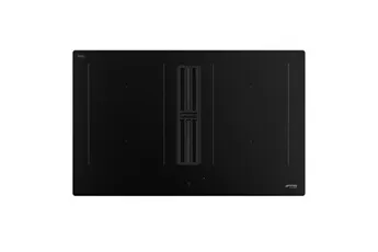 Plaque de cuisson avec hotte intégrée Smeg HOBD382N2 Noir Mat
