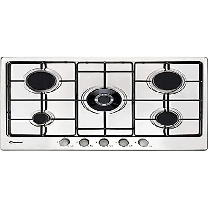 Plaque de cuisson Candy CHW74WTX 5 feux à gaz en acier inoxydable 745 cm