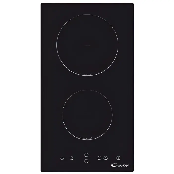 Plaque de cuisson Domino Vitrocéramique CANDY CDH30 - 2 zones - 2900 W - Commandes tactiles - Noir