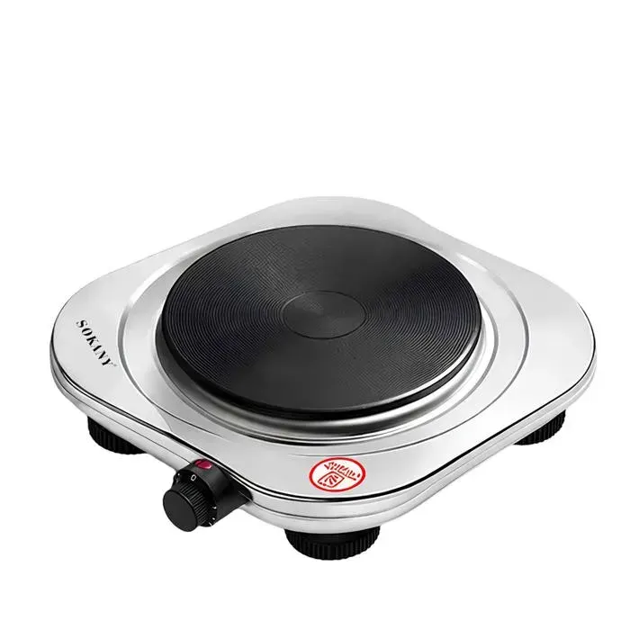 Plaque de Cuisson Électrique 1500W à 5 Niveaux de Puissance pour Cuire Sokany Argent