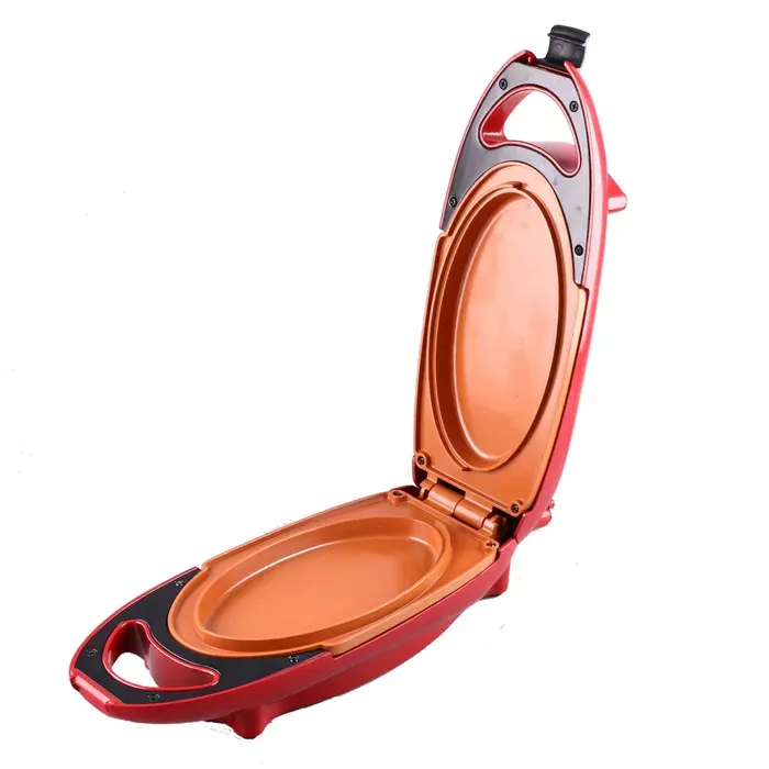 Plaque de cuisson électrique 3 kg - Lazozo - 800 w puissance panneau céramique chauffage double face entièrement automatique crêpe — coloris Rouge