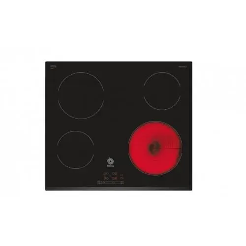 Plaque de cuisson électrique Balay 3EB-720 LR avec surface en verre-céramique - Noir - 6600W
