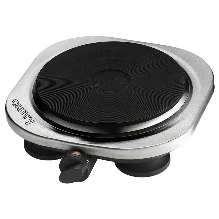 Plaque de cuisson électrique CR6510 - 1 feu noir - 1500W - 185 mm -Pieds antidérapants CR6510