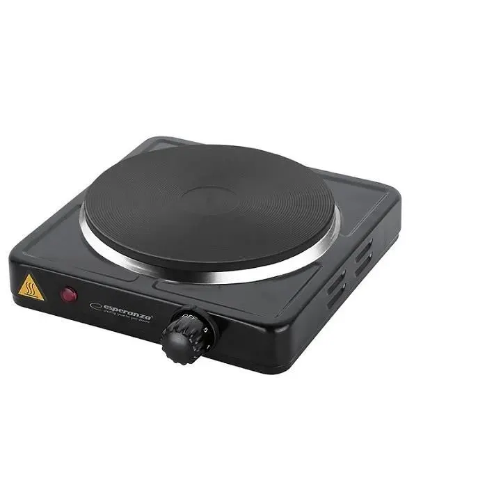 Plaque de cuisson électrique - ESPERANZA - EKH002K - Métal noir - 1500 W - 5 niveaux de température