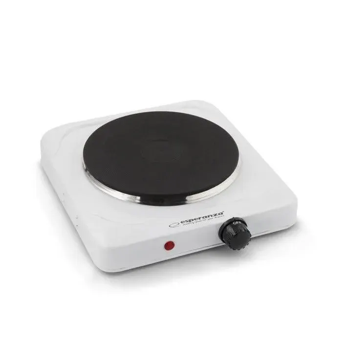 Plaque de cuisson - ESPERANZA - EKH002W - Noir et Blanc - Plaque scellée - 1 zone