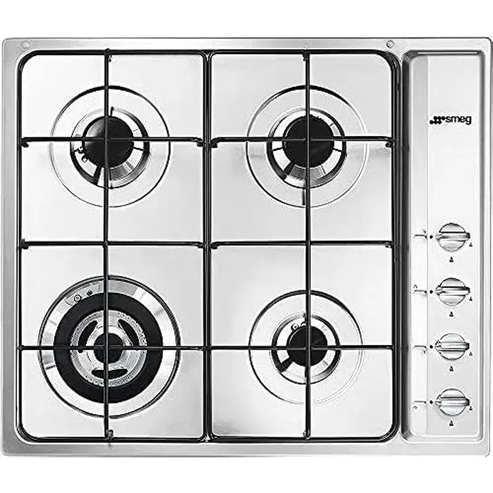 Plaque de cuisson gaz intégrée Smeg sr64s - 4 éléments chauffants - acier inoxydable