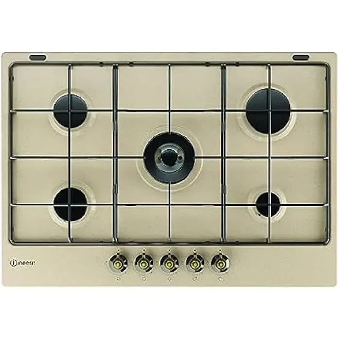 Plaque de cuisson gaz n° 5 brûleurs avoine 750 x 510 mm