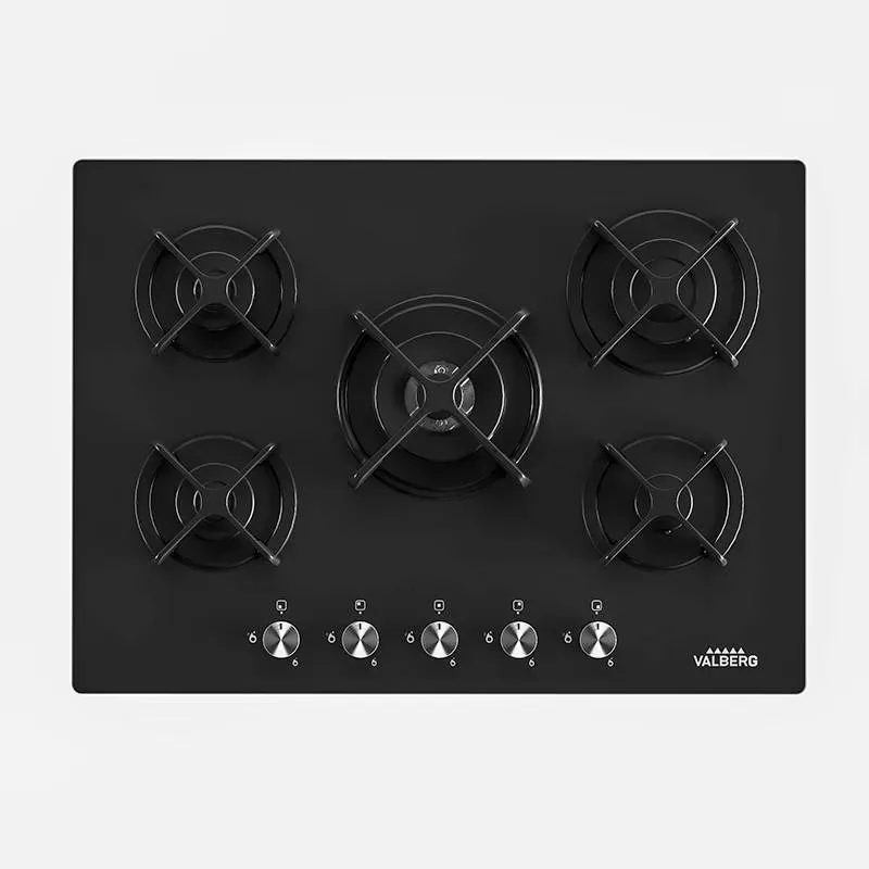 Plaque De Cuisson Gaz Valberg Ggh 5 Ic 066t — coloris Noir