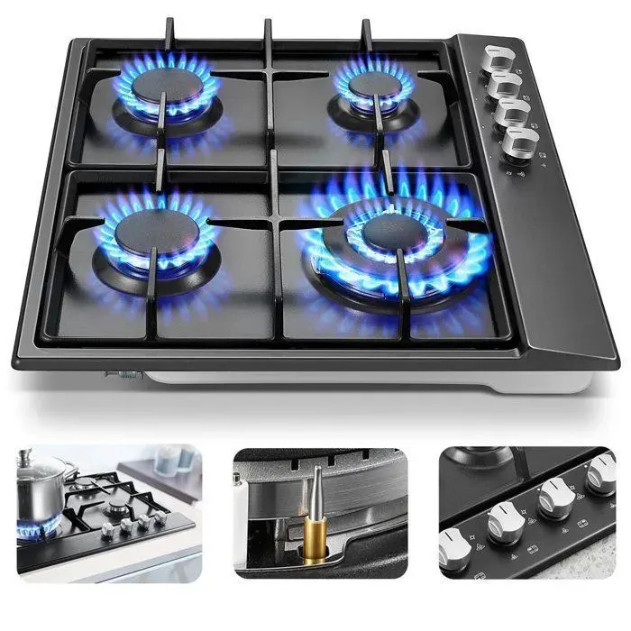 Plaque de cuisson GazTable de cuisson à gaz8060 W60 cmEncastrable plaque gazSécurité ThermocoupleGaz Naturel/Propane
