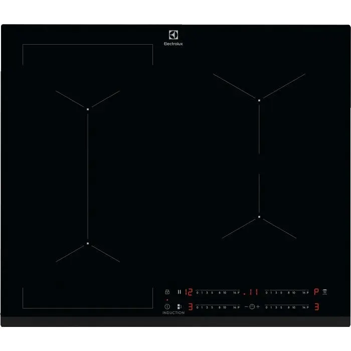 Plaque de cuisson Induction Electrolux Série 600 Flex 60 cm Zone Flexible 4 Foyers Installation facile Optifix™ Y63IV443 Noir
