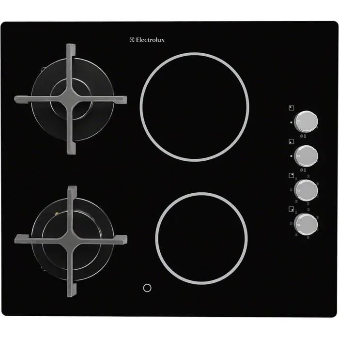 Plaque de cuisson intégrée - ELECTROLUX - EGE6172NOK - Verre-céramique - Noir - Commandes rotatives