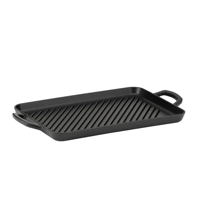 Plaque de cuisson - Kela - 12469 - Fonte - 35x25 cm - Résistante aux chaleurs élevées — coloris Noire
