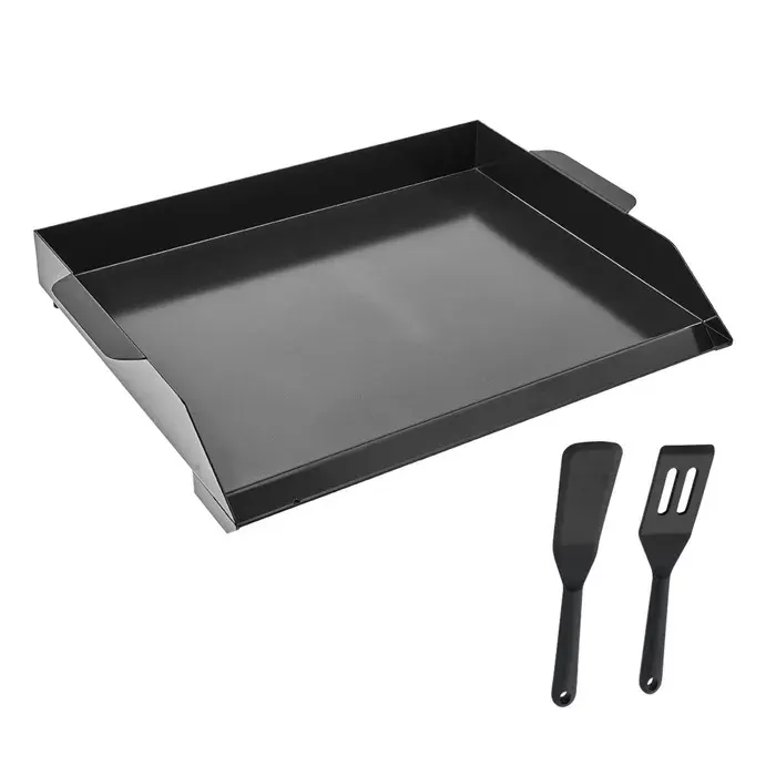 Plaque de Cuisson Rectangulaire - DUOKU - 502 x 370 mm - Acier au Carbone - Gaz - Portable