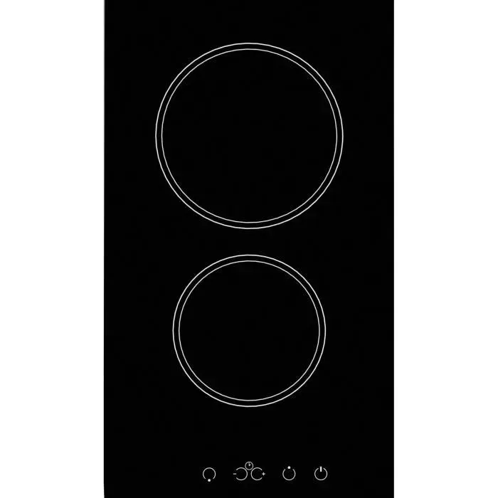 Plaque de cuisson - SOGE LUX - Domino - Vitrocéramique - 2 foyers - 3000 watts — coloris Noire