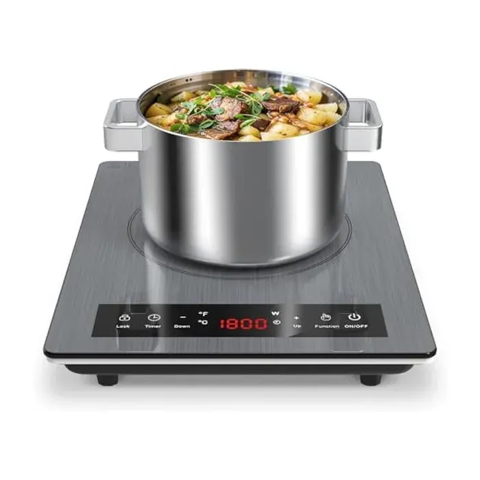 Plaque de cuisson - VBGK - Portable - 1800W - Induction - Verre céramique - Contrôle tactile