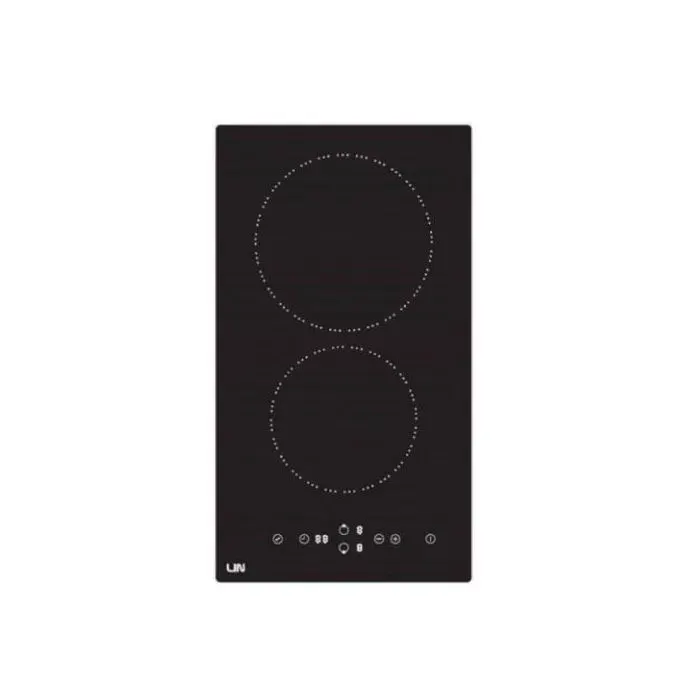 Plaque de cuisson vitrocéramique - LIN - LC-G3048 - Écran tactile à curseur - 2 zones - 9 niveaux contrôle continu — coloris Noire