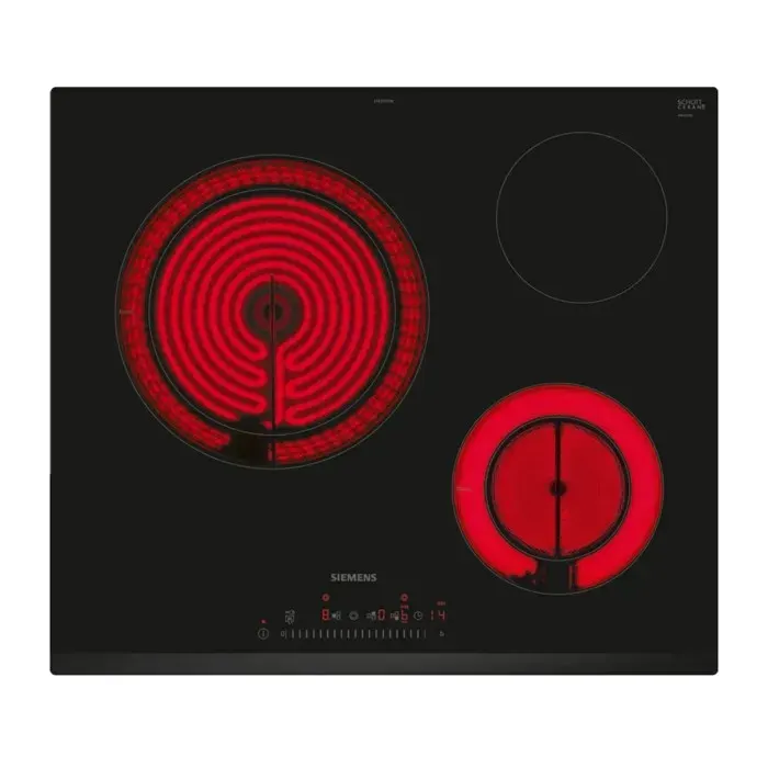 Plaque de Cuisson Vitrocéramique Siemens iQ300 3 Zones 5750W Noir - ET631FKP8E
