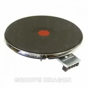 Plaque de cuisson - WHIRLPOOL - 8mm - 230V - Inox - Rapide avec point rouge