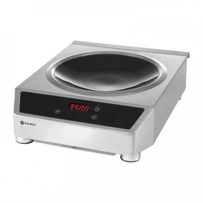 Plaque de cuisson wok à induction - HENDI - 239766 - 3500 W - Inox - Numérique
