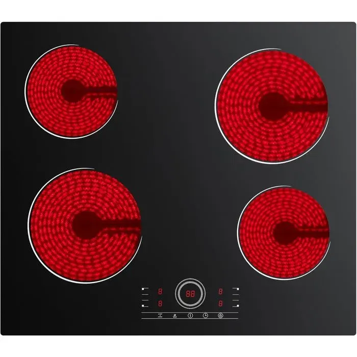 Plaque Électrique 4 Feux 6000W59 cm