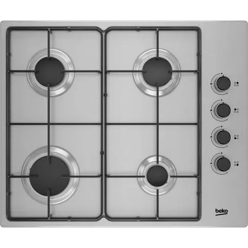 Plaque gaz BEKO HIGG64123SX — coloris Inox