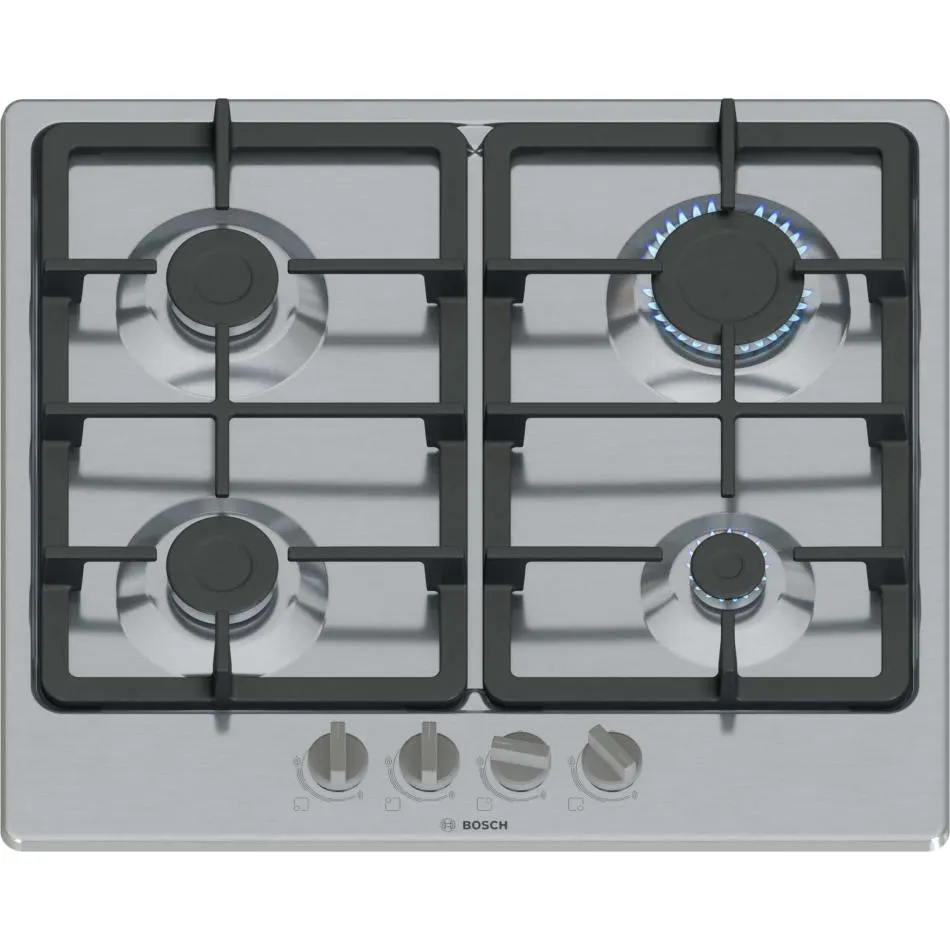 Plaque gaz BOSCH PGP6B5K90 — coloris Inox