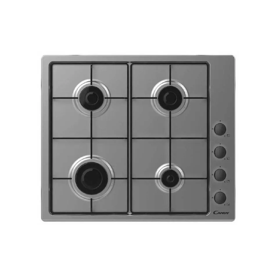 Plaque gaz CANDY CHW6LBX — coloris Inox