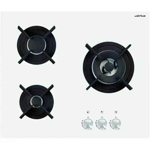 Plaque gaz dessus verre AIRLUX AV 635 HWH — coloris Blanc