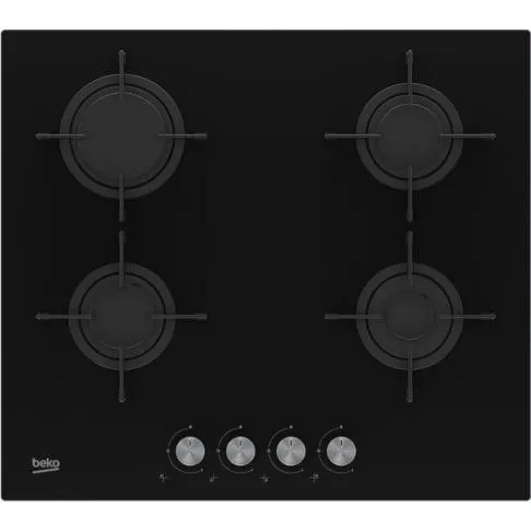 Plaque gaz dessus verre BEKO HILG 64221 S — coloris Noir
