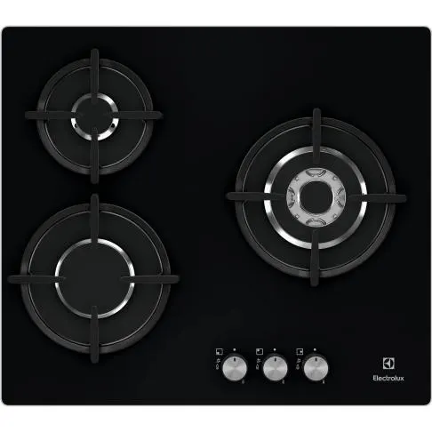 Plaque gaz dessus verre ELECTROLUX EGT 6633 NOK — coloris Noir