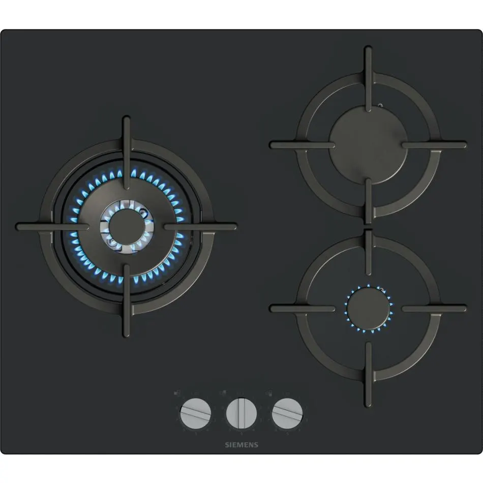 Plaque gaz dessus verre SIEMENS EP6A6CI10 — coloris Noir