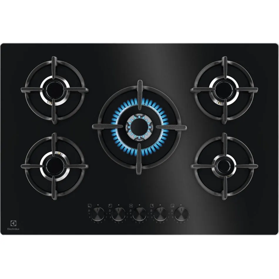Plaque gaz ELECTROLUX EGG75372K — coloris Noir