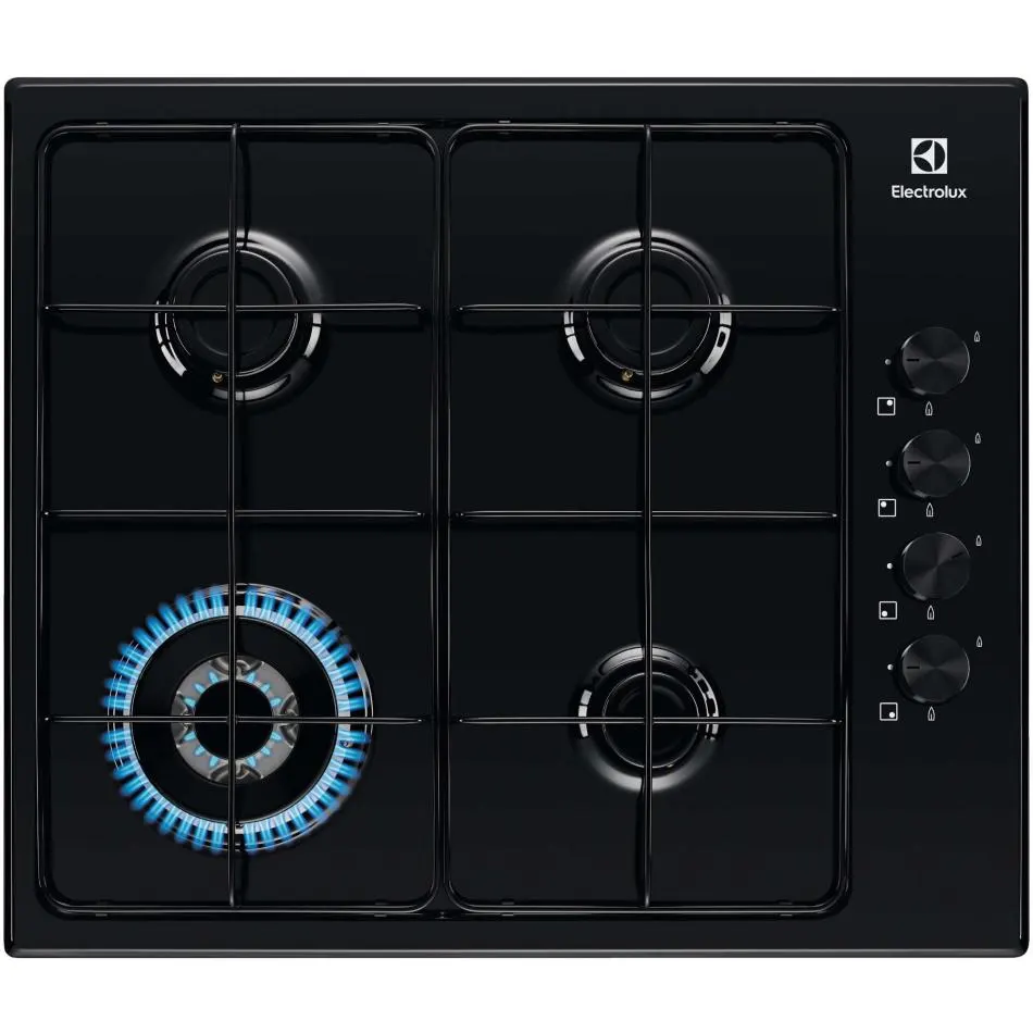 Plaque gaz ELECTROLUX EGS6414K — coloris Noir