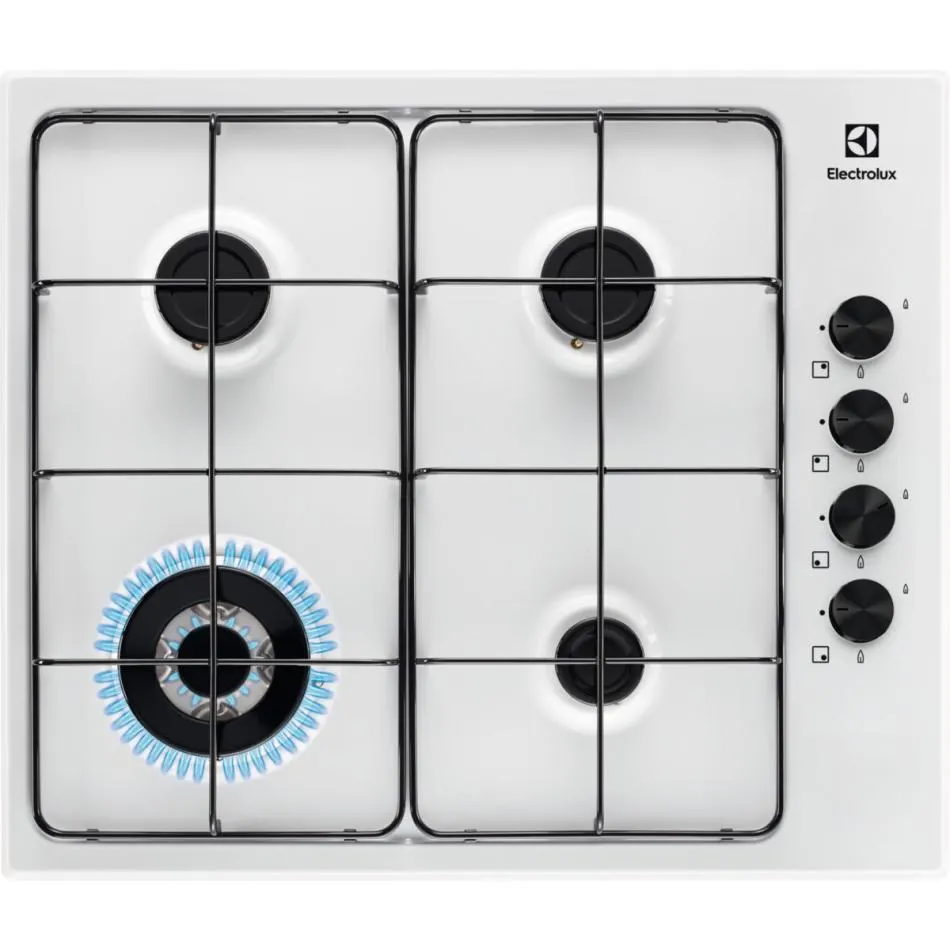 Plaque gaz ELECTROLUX EGS6414W — coloris Blanc