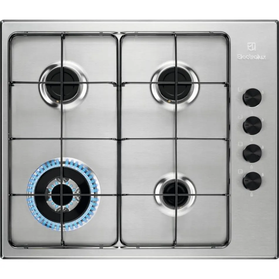 Plaque gaz ELECTROLUX EGS6414X — coloris Inox