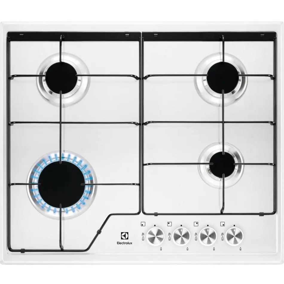 Plaque gaz ELECTROLUX KGS6424W — coloris Blanc