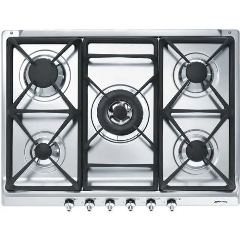 Plaque gaz SMEG SE 70 SGH 5 — coloris Inox