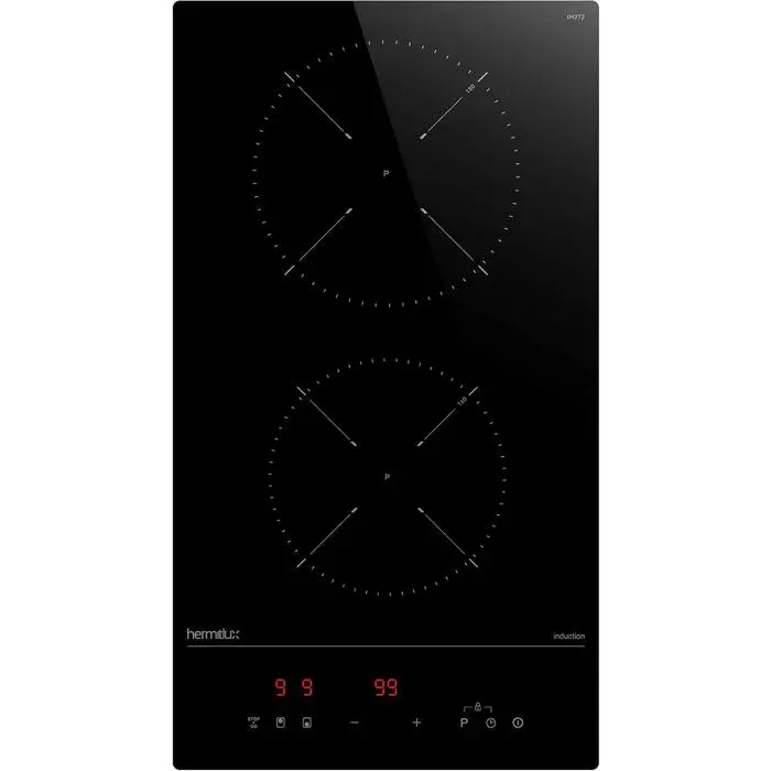 Plaque Induction 2 FeuxLargeur 28.8Cm Encastrable 3500W BoostChauffage Basse Puissance Continu9 NiveauxMinuterieArrêt AutoVe