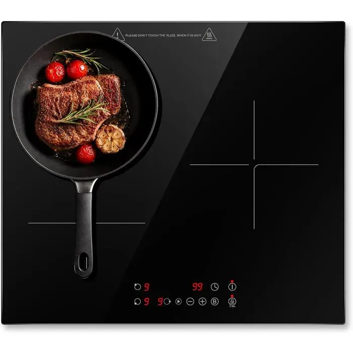 Plaque Induction 3 Feux Plaque De Cuisson Encastrable 60Cm 6800W