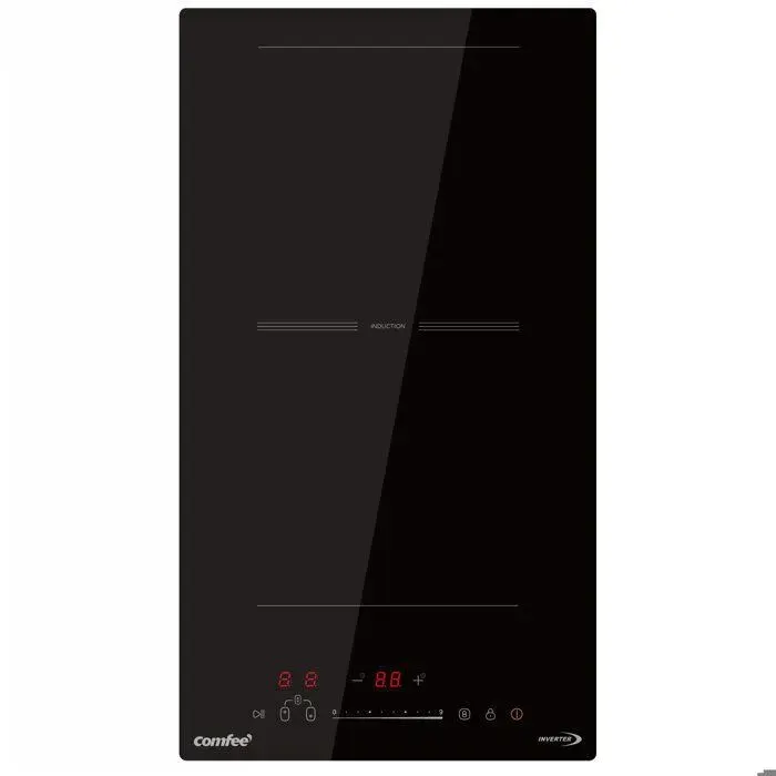 Plaque induction domino - 2 foyers encastrable 3500W COMFEE- Booster Flex Zone - Noir