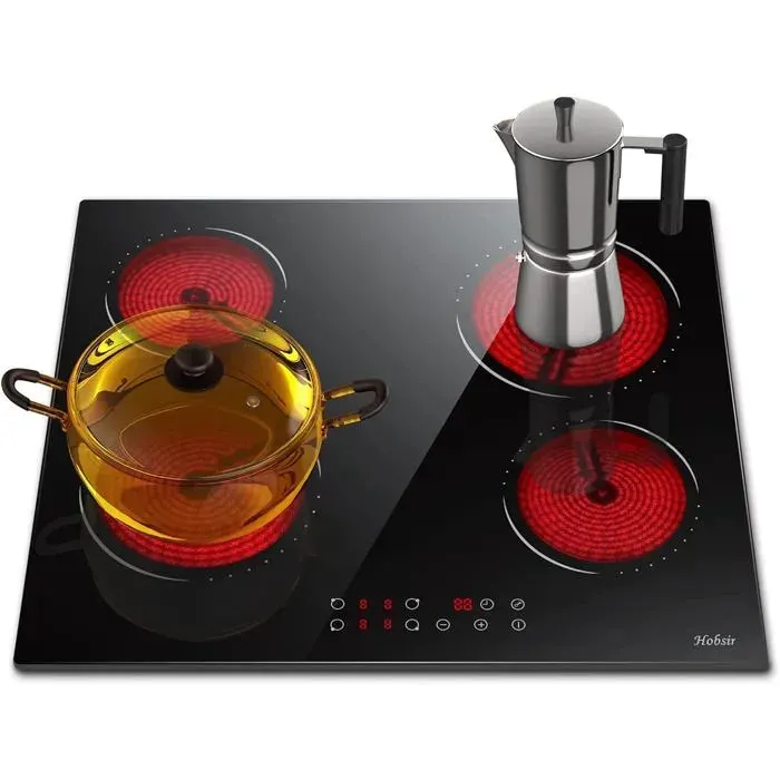 Plaque Vitrocéramique 4 Feux 60 cm6000W