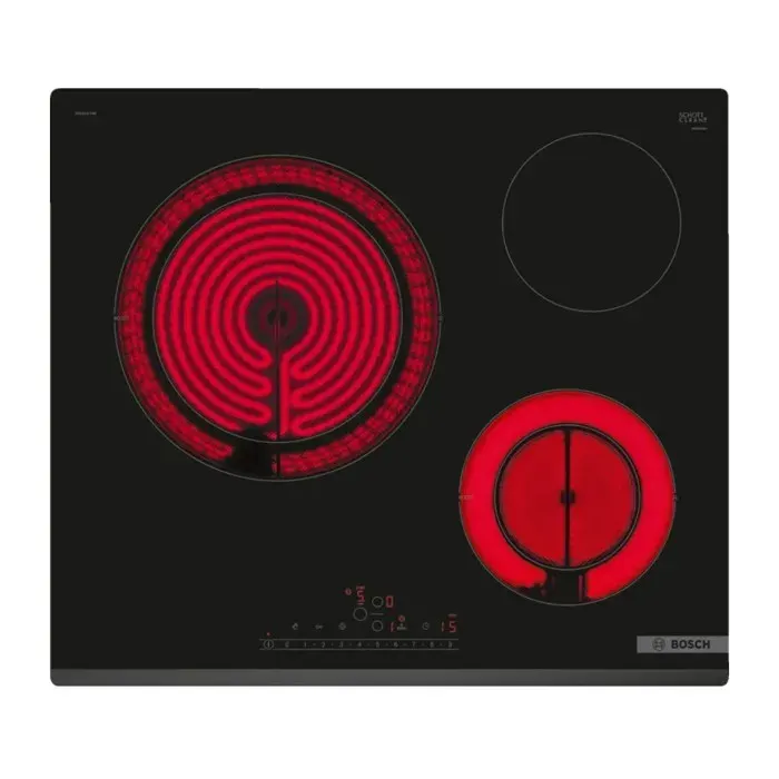 Plaque Vitrocéramique Bosch Serie 6 3 Zones 5750W Noir - PKK631FP8E