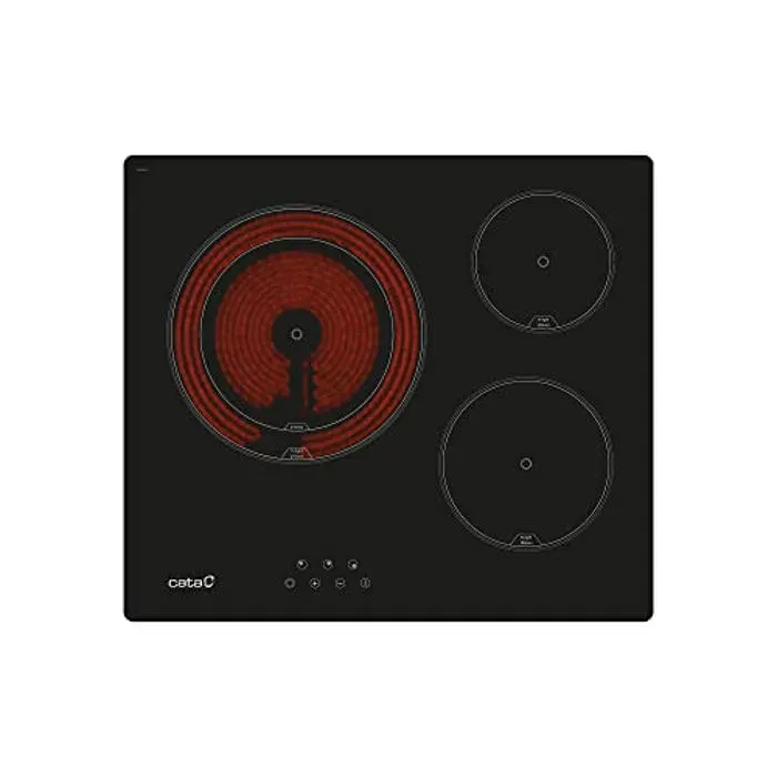 Plaque vitrocéramique - CATA - TD 6003 BK - 3 zones de cuisson - 54 kW - Noir