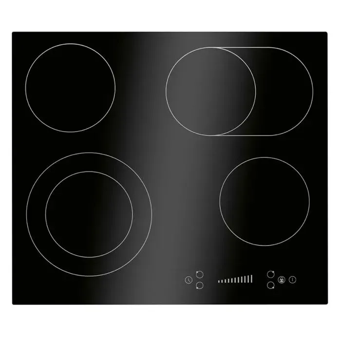 Plaque vitrocéramique encastrable Bomann 60 cm – 4 feux double zone et zone ovale commandes tactiles