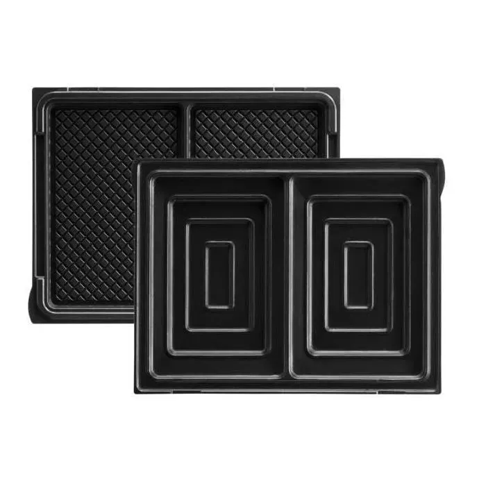 Plaques Croque-Monsieur pour Gaufrier Lagrange - Revêtement antiadhésif - Noir