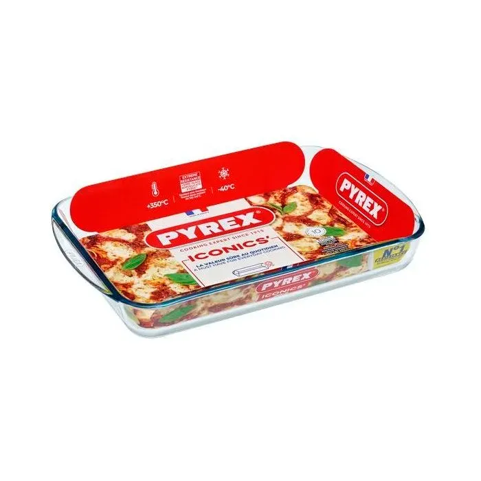 Plat à lasagnes - PYREX - 1450033 - Rectangulaire - En verre borosilicate - 40 x 27 cm