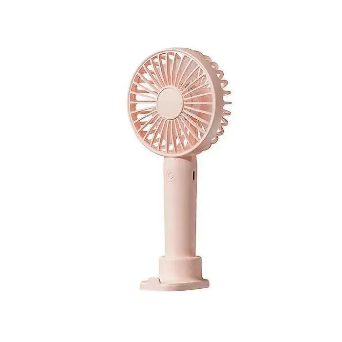 Portable Handheld Fan USB Rechargeable Mini Fan 2000mAh Ultra Quiet Hand Fan 7 hours 3 Speeds with Base Small Fan f