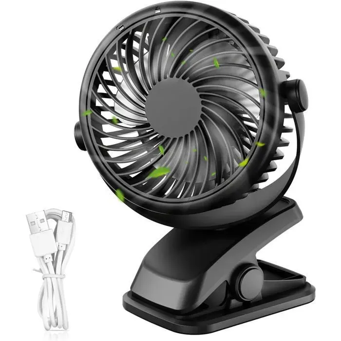 Portable Mini Ventilateur de Bureau Ventilateur de Refroidissement Personnel USB à 3 Vitesses avec Rotation à 360 ° ODIPIE