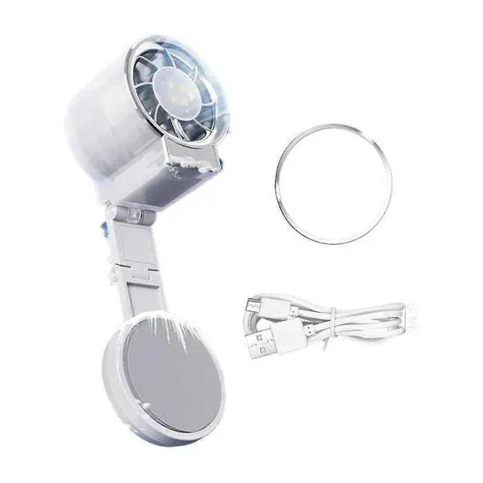 Portable Rechargeable Cooler Adjustable Hand Fan Magnetic Mini Device Summer Outdoor Travel Cooling Tool Battery Operate
