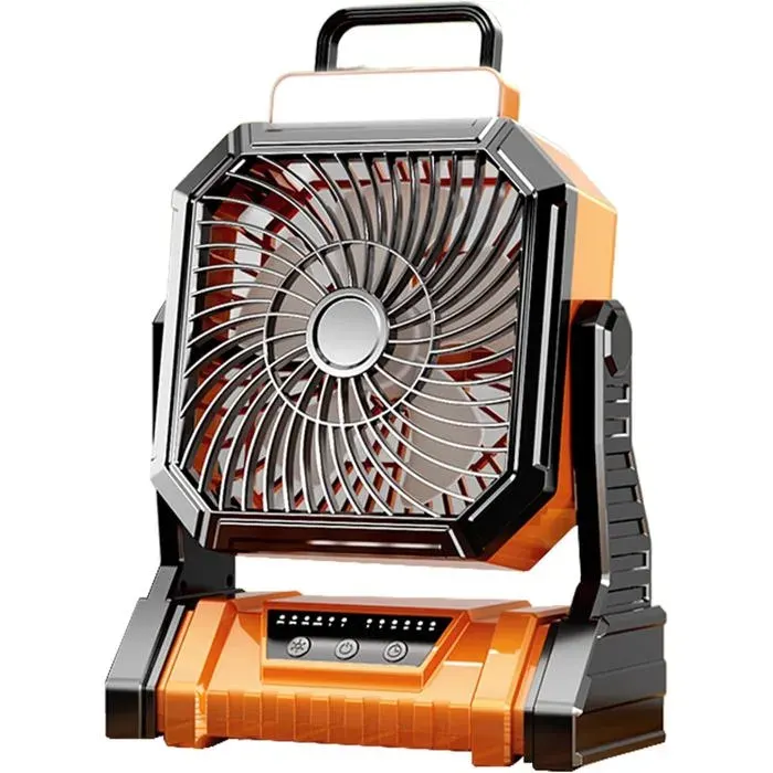 PortableVentilateur Rechargeable Rafraîchissant pour ExtérieurLumière LED4 Modes Flux dAir RéglableIntérieur et extérieur
